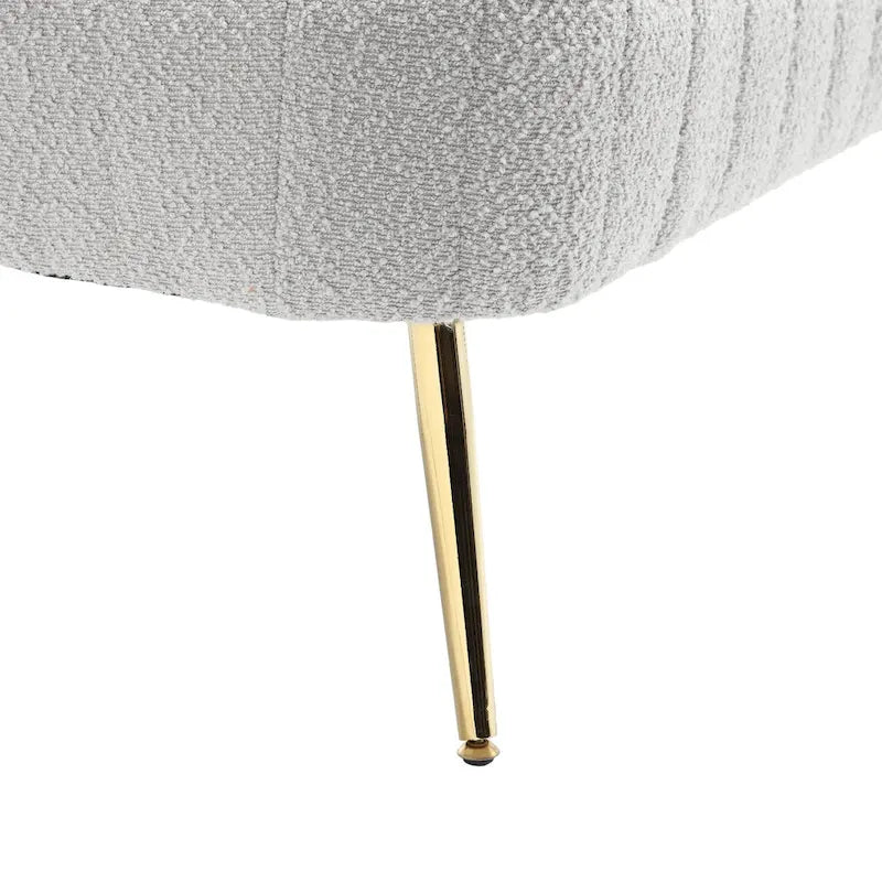 Modern Upholstered Armsofa Tufted Sofa with Metal Frame-27