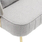 Modern Upholstered Armsofa Tufted Sofa with Metal Frame