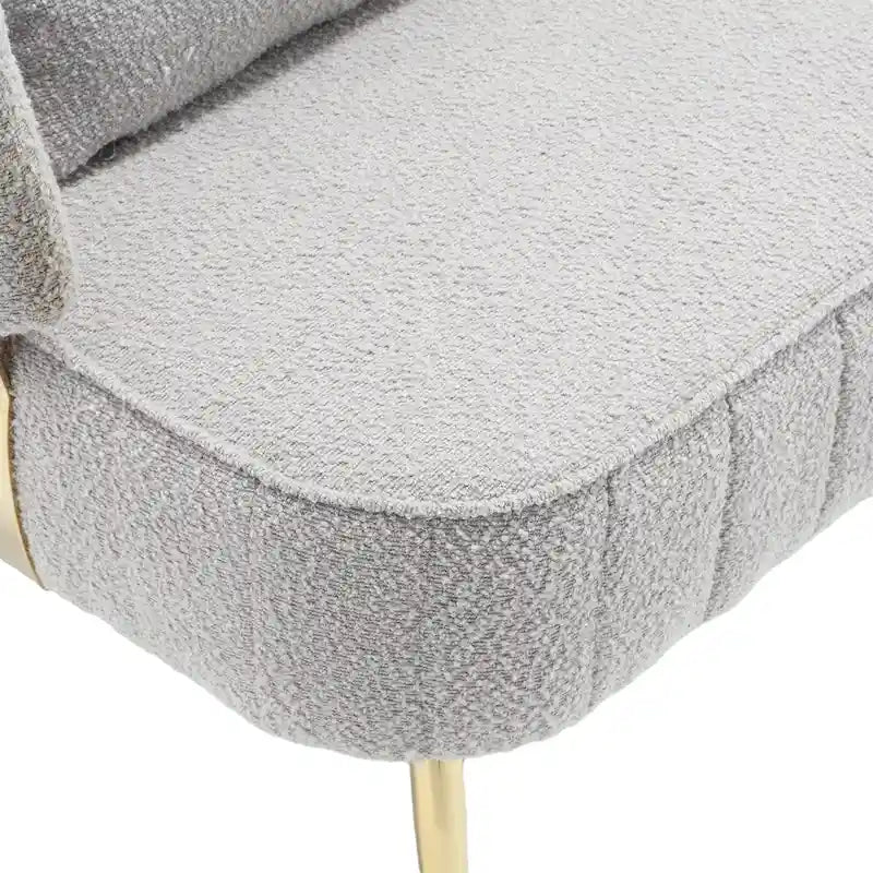 Modern Upholstered Armsofa Tufted Sofa with Metal Frame-30