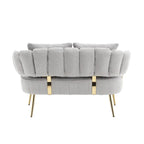 Modern Upholstered Armsofa Tufted Sofa with Metal Frame