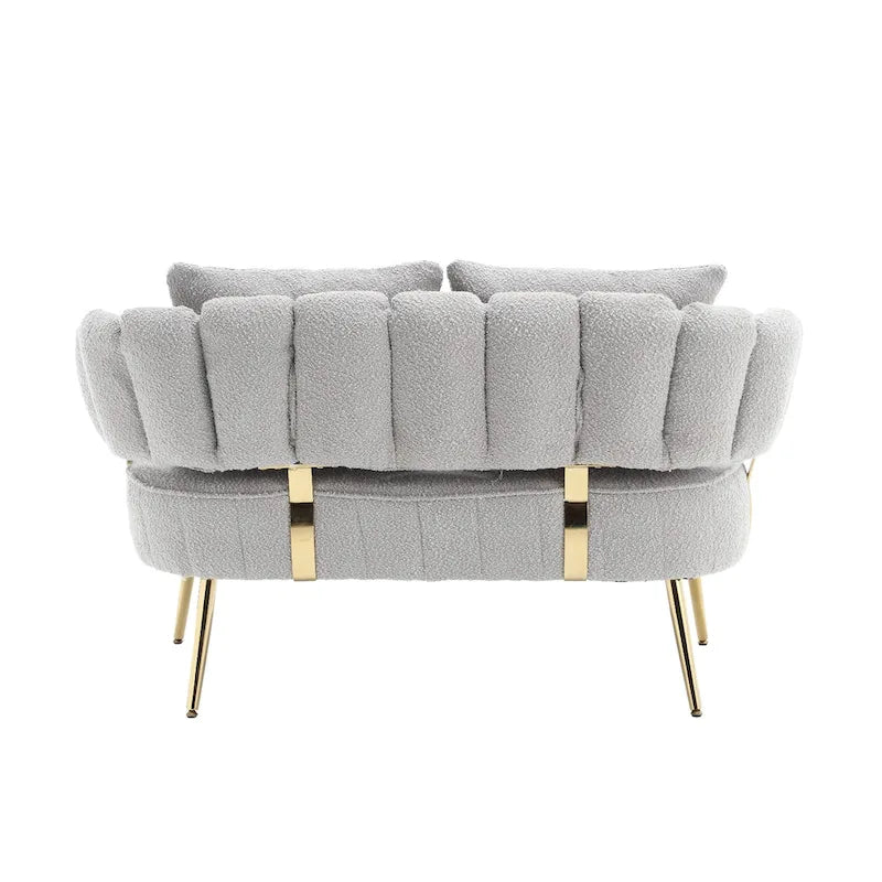 Modern Upholstered Armsofa Tufted Sofa with Metal Frame-33