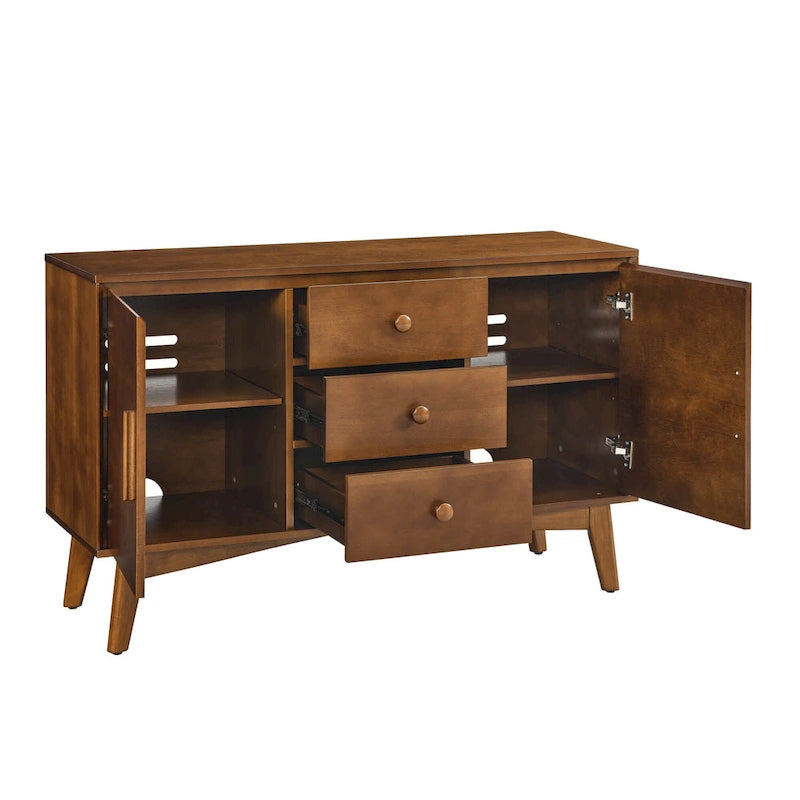 47.3 Mid Century Modern Sideboard Buffet Cabinet with Storage,Storage Cabinet with 2 Doors and 3 Drawers,Accent Console Table-12