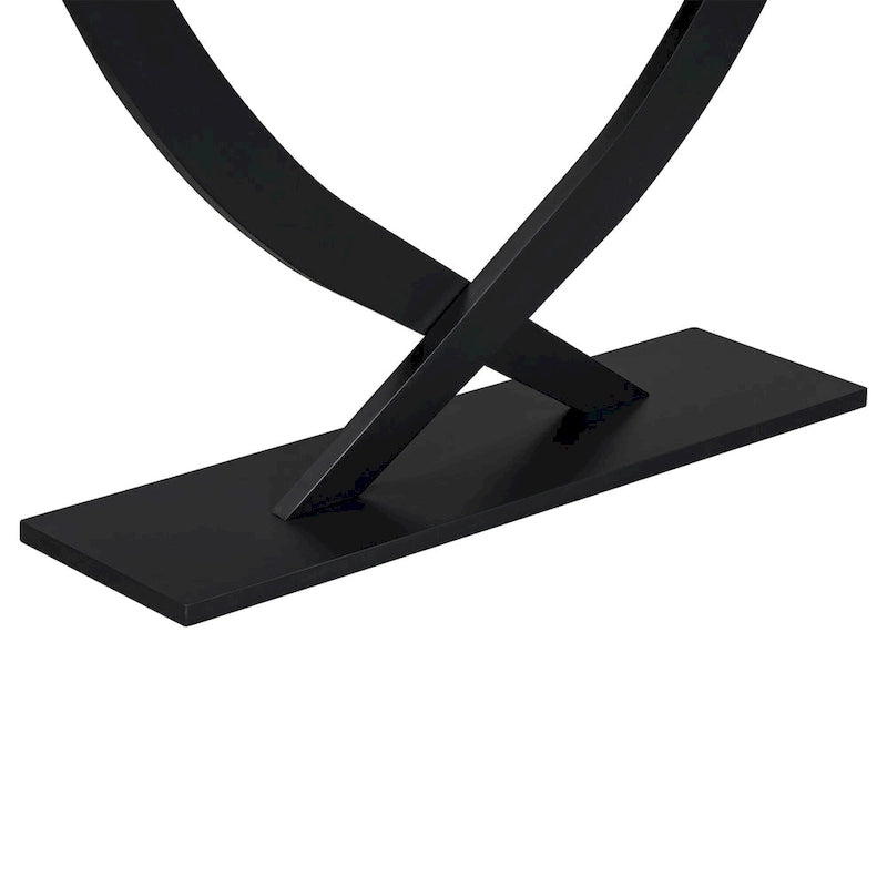 Rustic Console Table with Cross-Leg Design - 57 Inch-10