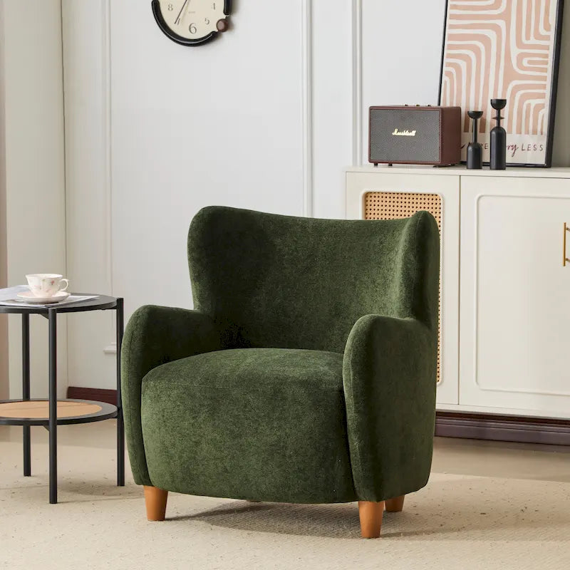Fabric Wingback Accent Chair - Single Seat