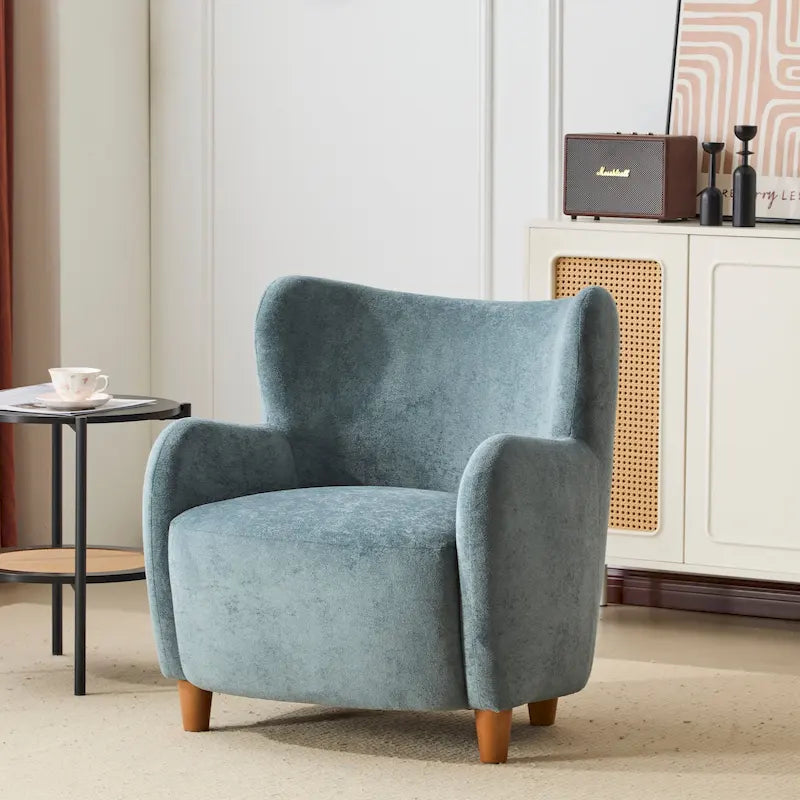 Fabric Wingback Accent Chair - Single Seat