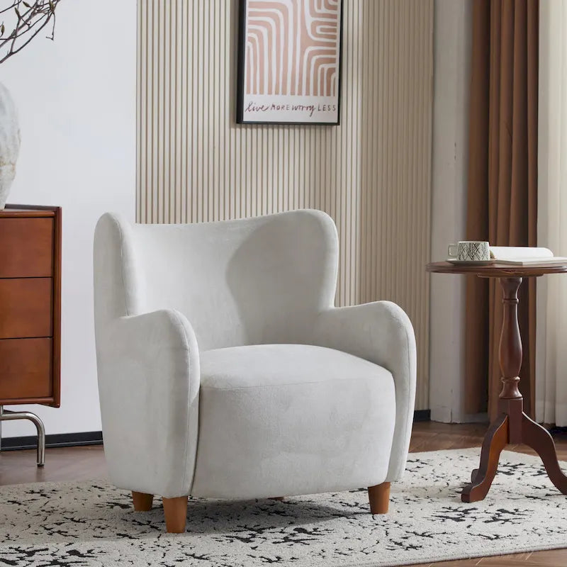 Fabric Wingback Accent Chair - Single Seat-3