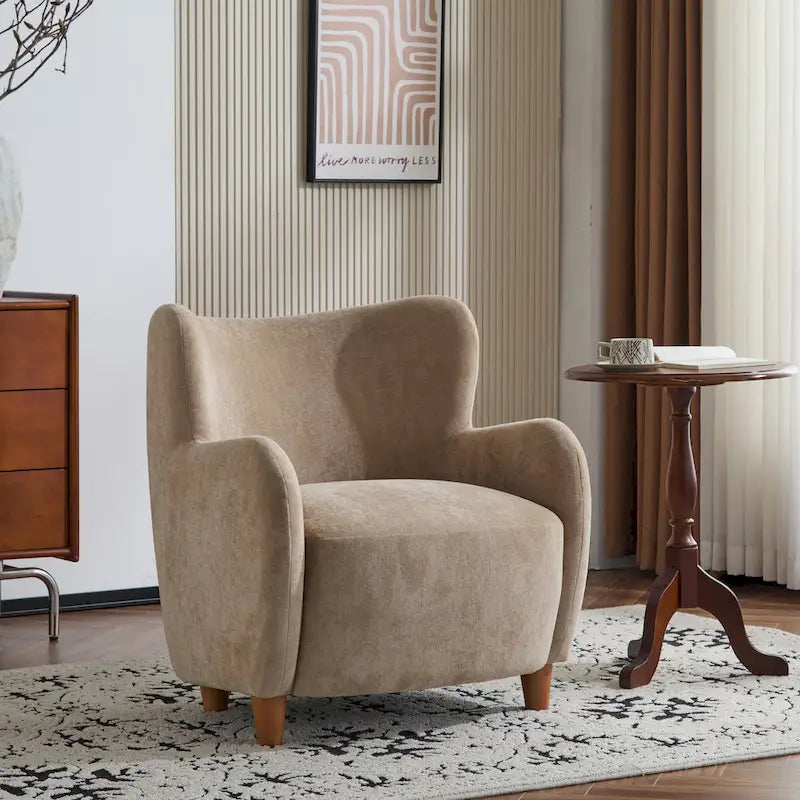 Fabric Wingback Accent Chair - Single Seat