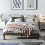 King Size 14 Wooden Bed Frame Mattress Platform Wood Slats