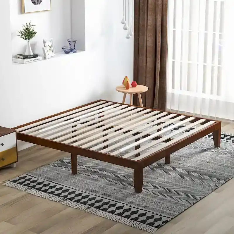 King Size 14 Wooden Bed Frame Mattress Platform Wood Slats