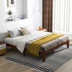 King Size 14 Wooden Bed Frame Mattress Platform Wood Slats