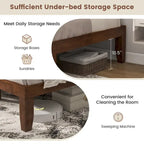 King Size 14 Wooden Bed Frame Mattress Platform Wood Slats