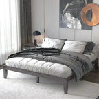 King Size 14 Wooden Bed Frame Mattress Platform Wood Slats