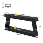 Vintage Brown 2-Tier Console Table - 70.87" Long Narrow Entryway Table