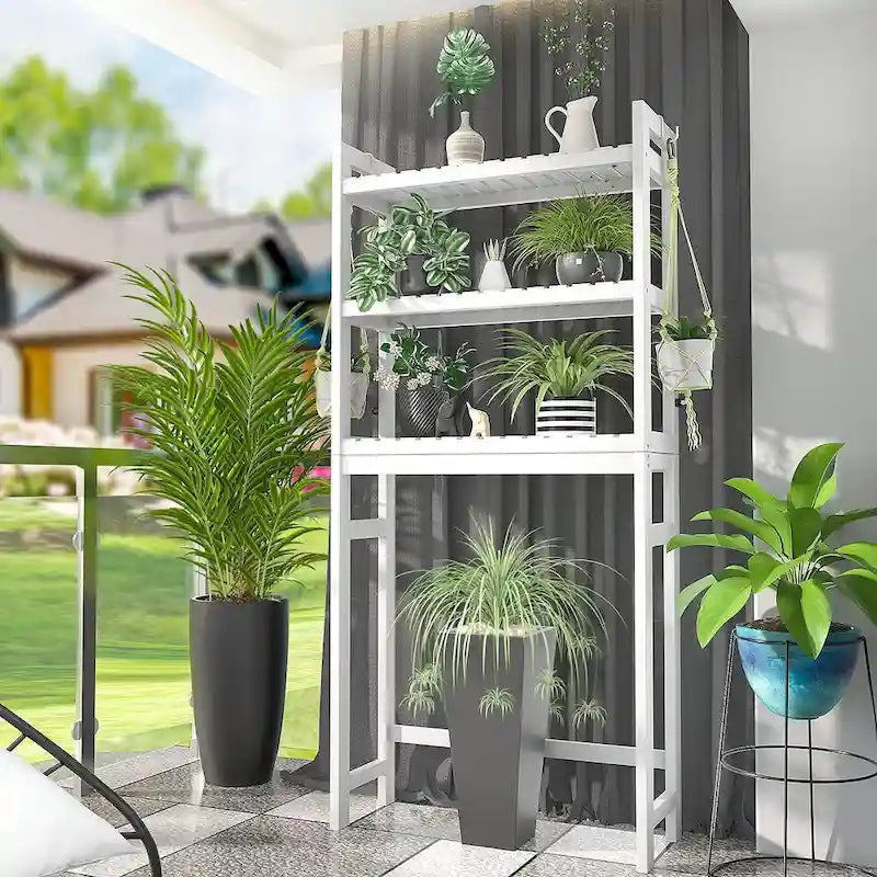 Over The Toilet Storage Shelf, Bamboo 3-Tier Above Toilet Storage Rack with 3 Hooks-20