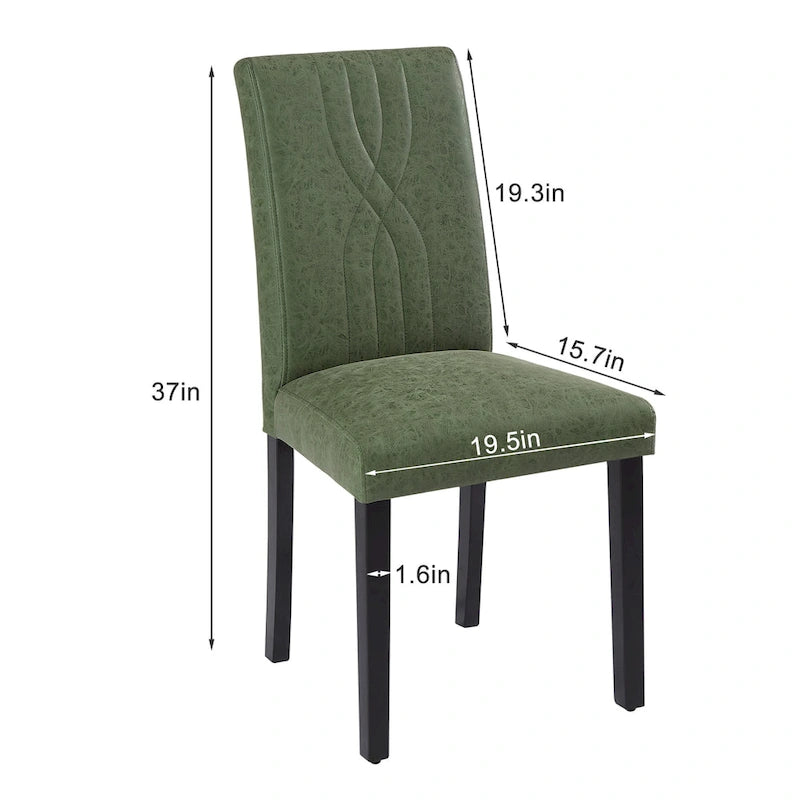 Upholstered Dining Chairs Set of 6 Modern Fabric and High Back & Solid Wood Legs, Parson Dining Chairs (Set of 6)-12