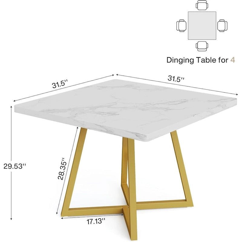 Industrial Dinner Table with Metal Base-9