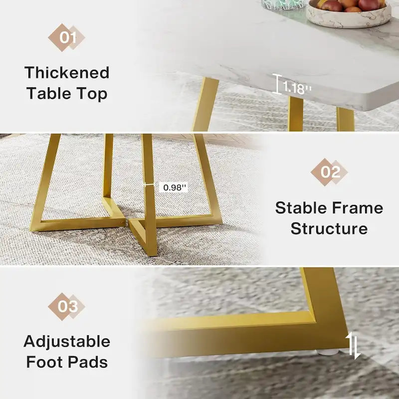 Industrial Dinner Table with Metal Base-14