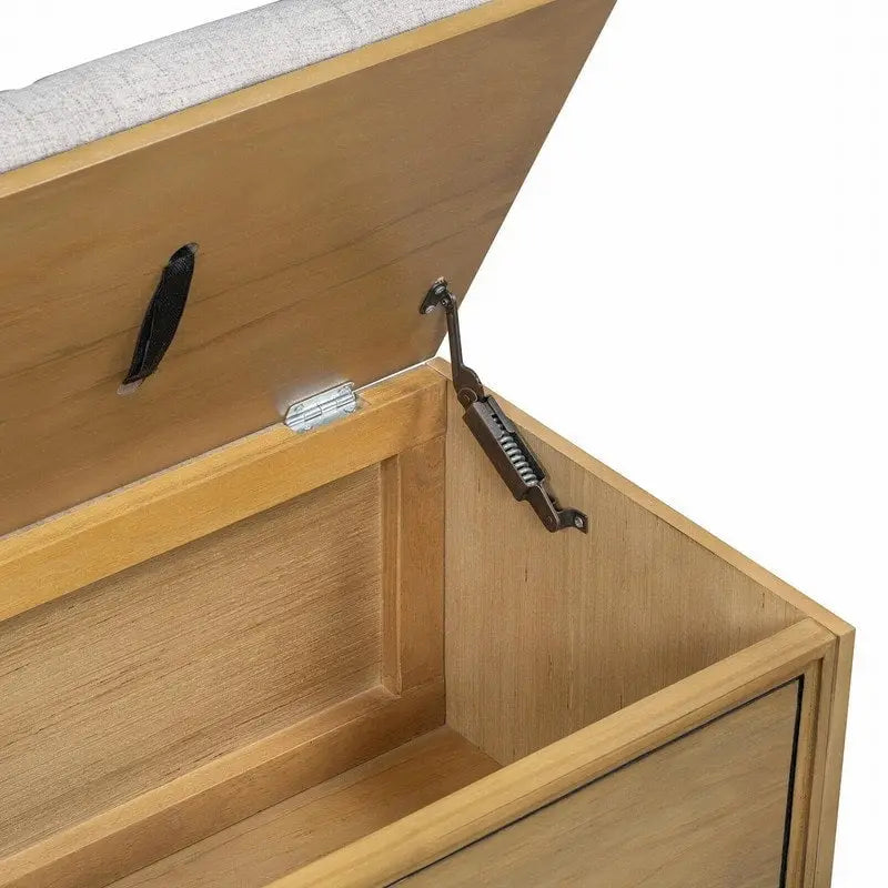 Shoe Bench with Removable Cushion and Hidden Storage for Entryway and Living Room Organization-10