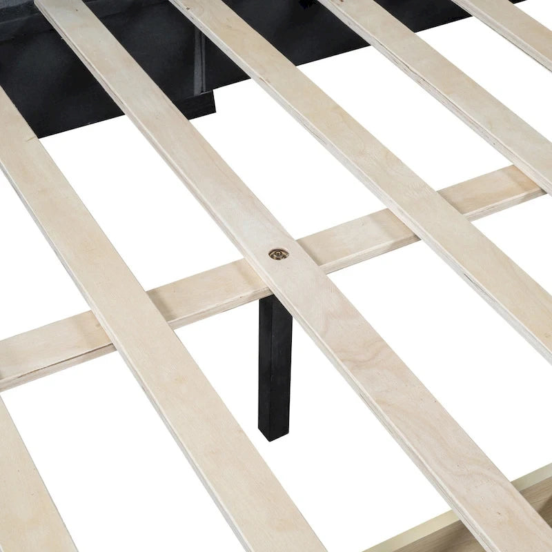 Gray Full Size Upholstered Daybed with Two Storage Drawers-12