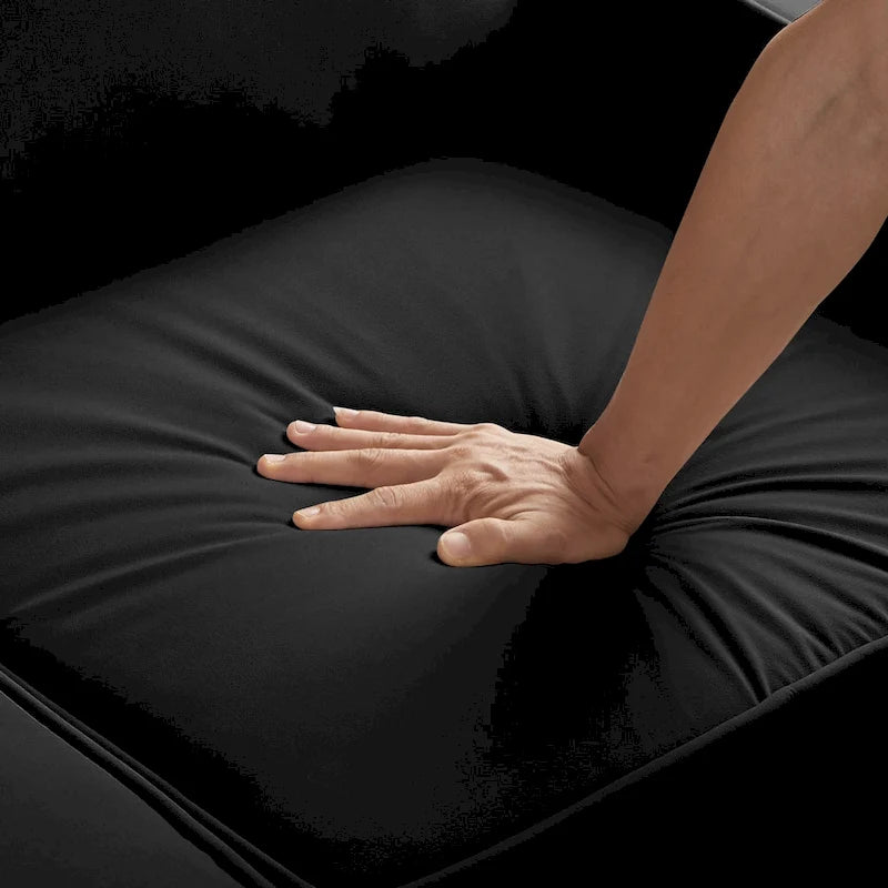 Modern Velvet Loveseat Sofa with Wooden Legs - 29.00 x 51.50 x 34.25-7