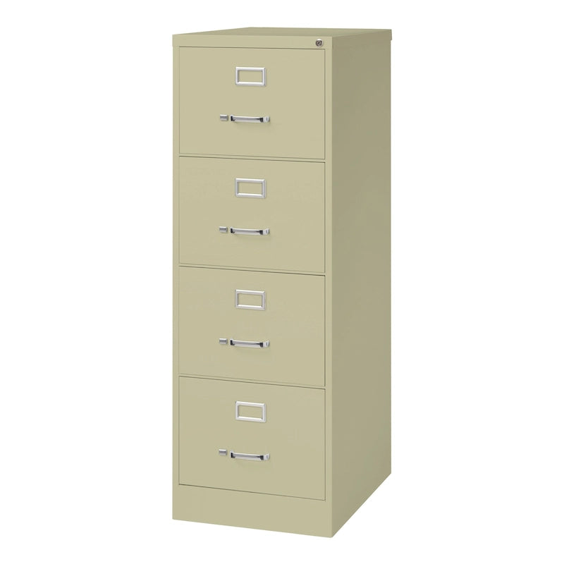 4-Drawer Legal Size Vertical File Cabinet - Putty/Black/Grey-12