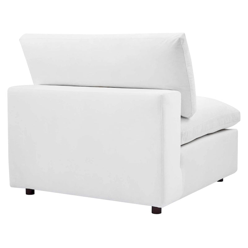 Performance Velvet Armless Chair - Down Filled-14