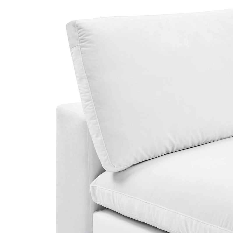 Performance Velvet Armless Chair - Down Filled-16