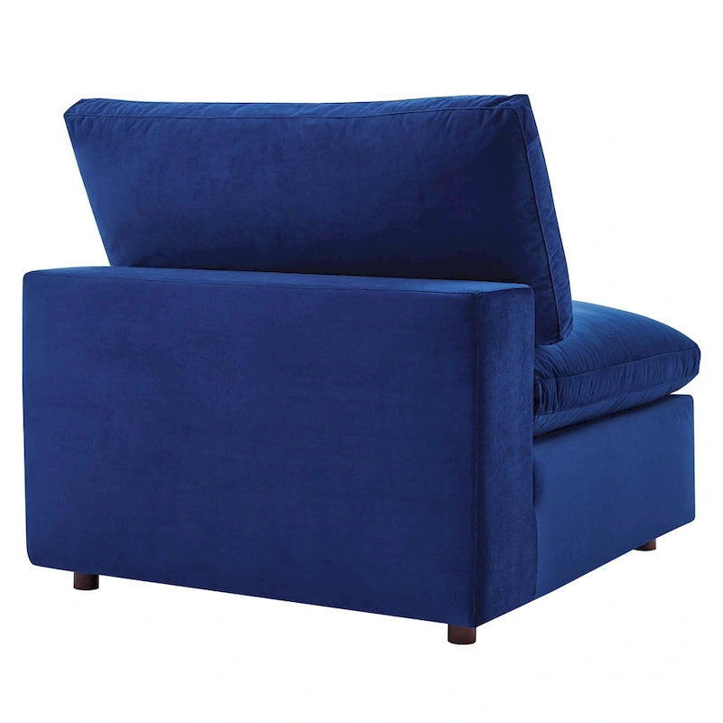 Performance Velvet Armless Chair - Down Filled-22