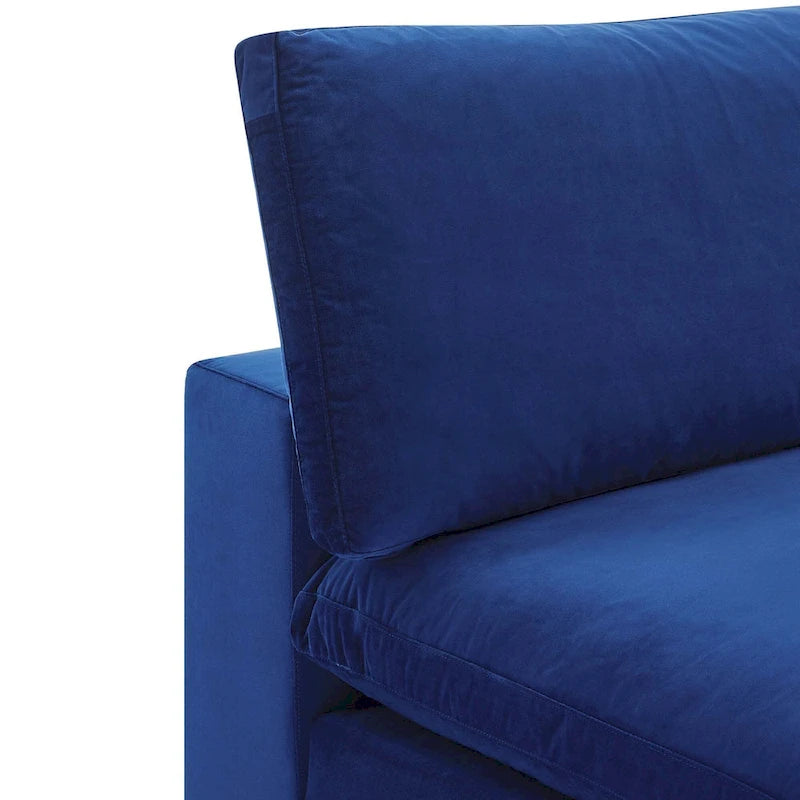 Performance Velvet Armless Chair - Down Filled-24