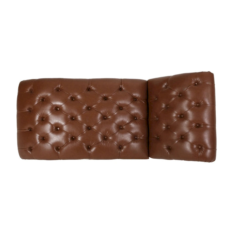 Button Tufted Chaise Lounge - Single Seater-5