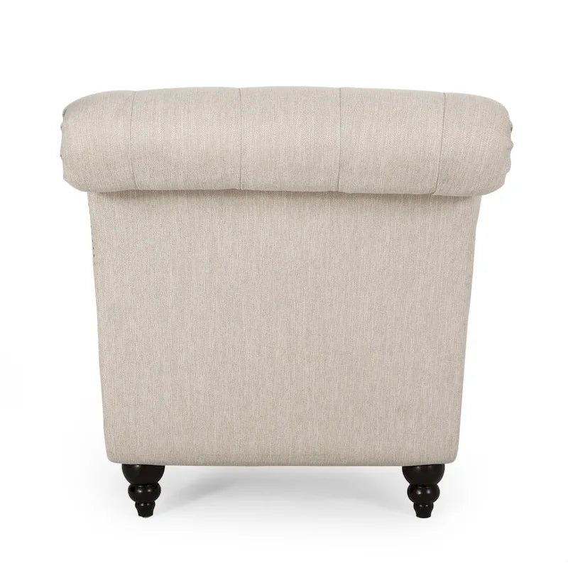 Button Tufted Chaise Lounge - Single Seater-14