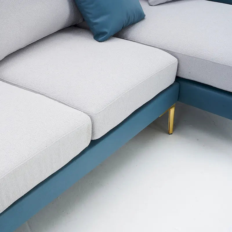 Gray U-Shape Sectional Sofa with Double Chaise - 4 Seat-24