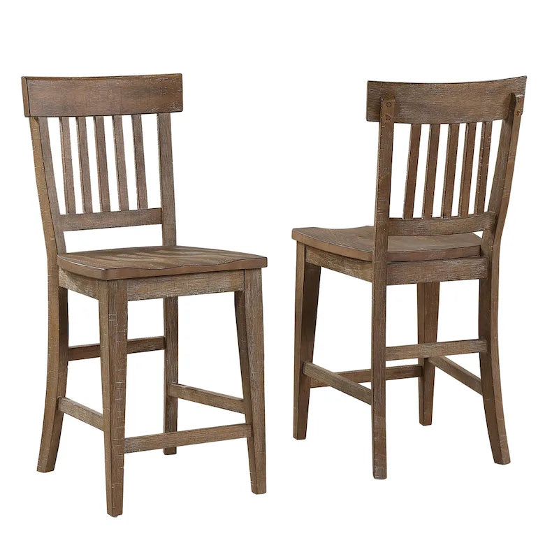 Driftwood Counter Height Dining Set for 4-8 People