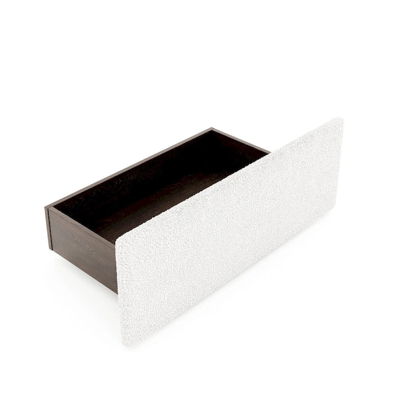 Upholstered Platform Bed with 4 Drawers and Golden Edge