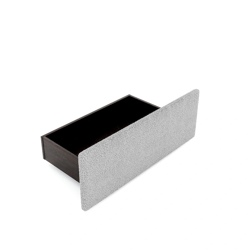 Upholstered Platform Bed with 4 Drawers and Golden Edge