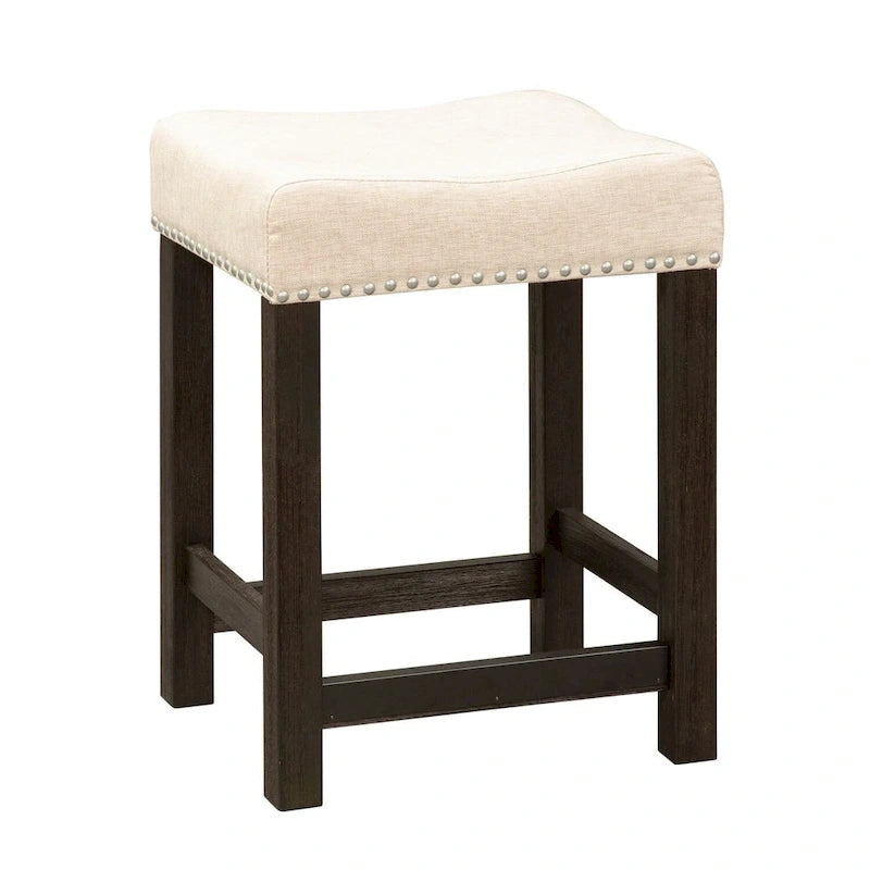 Charcoal and Ash Upholstered Console Stool - Single Seat-2