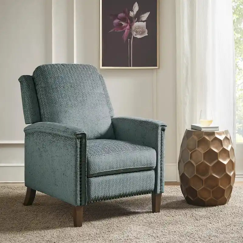Blue Push Back Recliner Chair - Single Seat-13