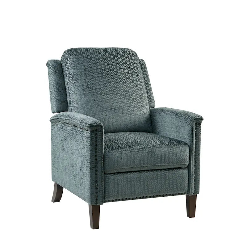 Blue Push Back Recliner Chair - Single Seat-7