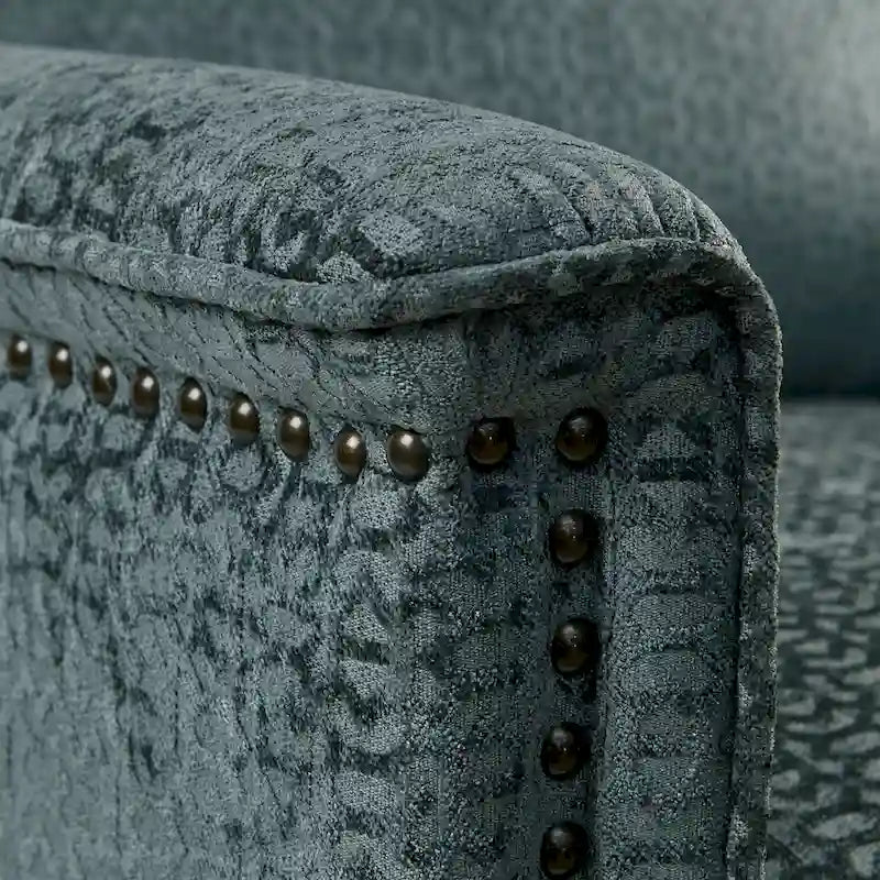 Blue Push Back Recliner Chair - Single Seat-11