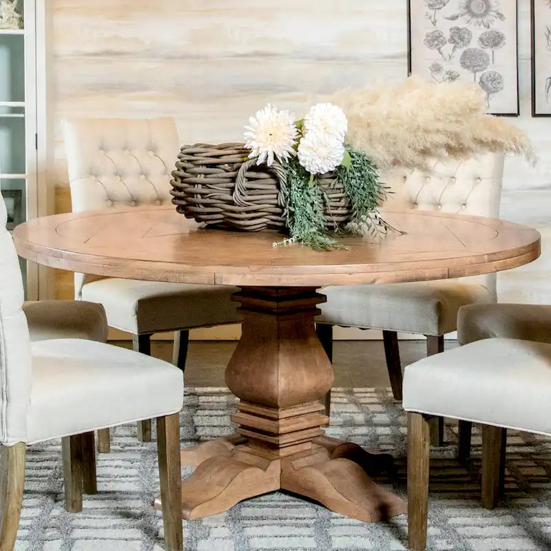 Vintage 18th Century French Neoclassic Design Round Dining Table - Table Only