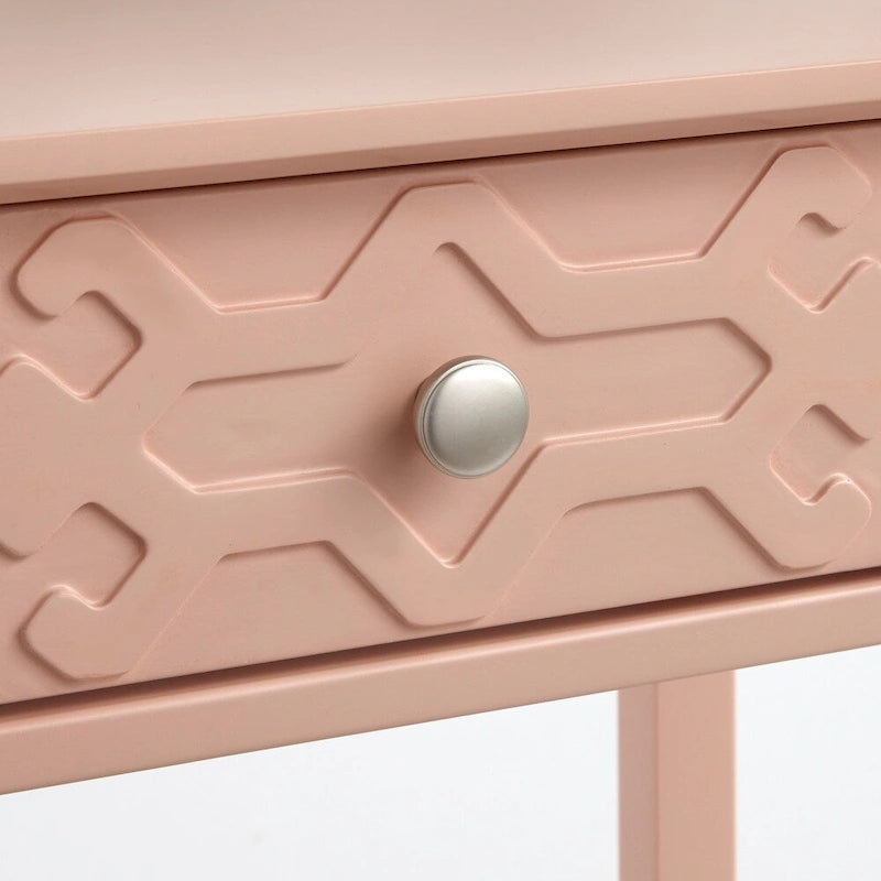 Console Table with Drawer - White/Mint/Blush Pink-7