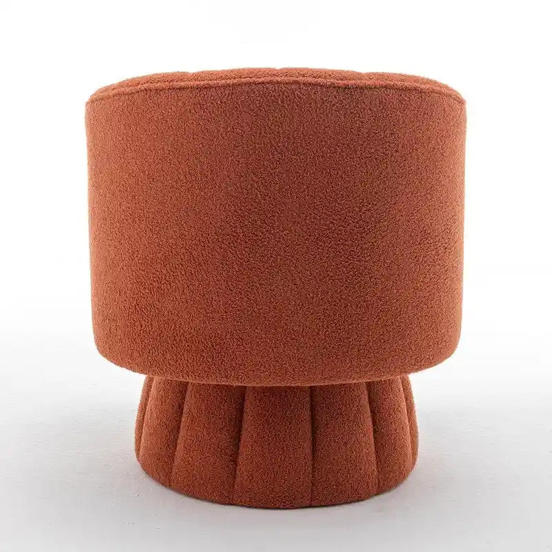 Velvet Swivel Accent Chair - Round Barrel Style - Single Seat-11