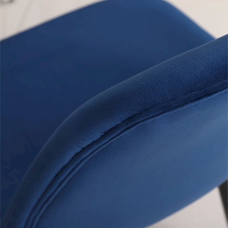 White Round Dining Table Set with 4 Velvet Chairs-8