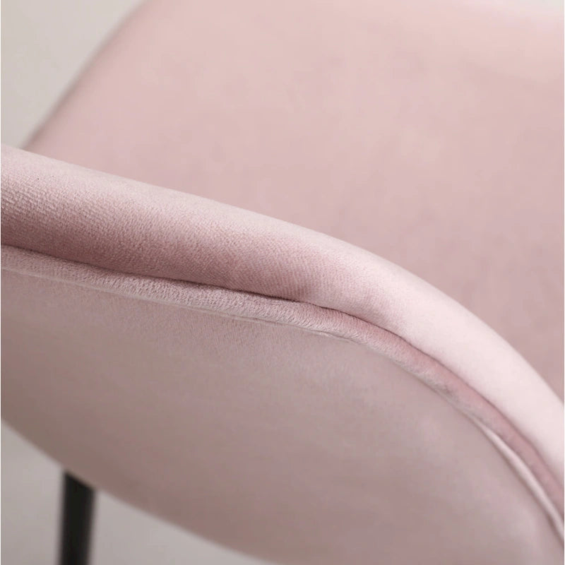 White Round Dining Table Set with 4 Velvet Chairs-28