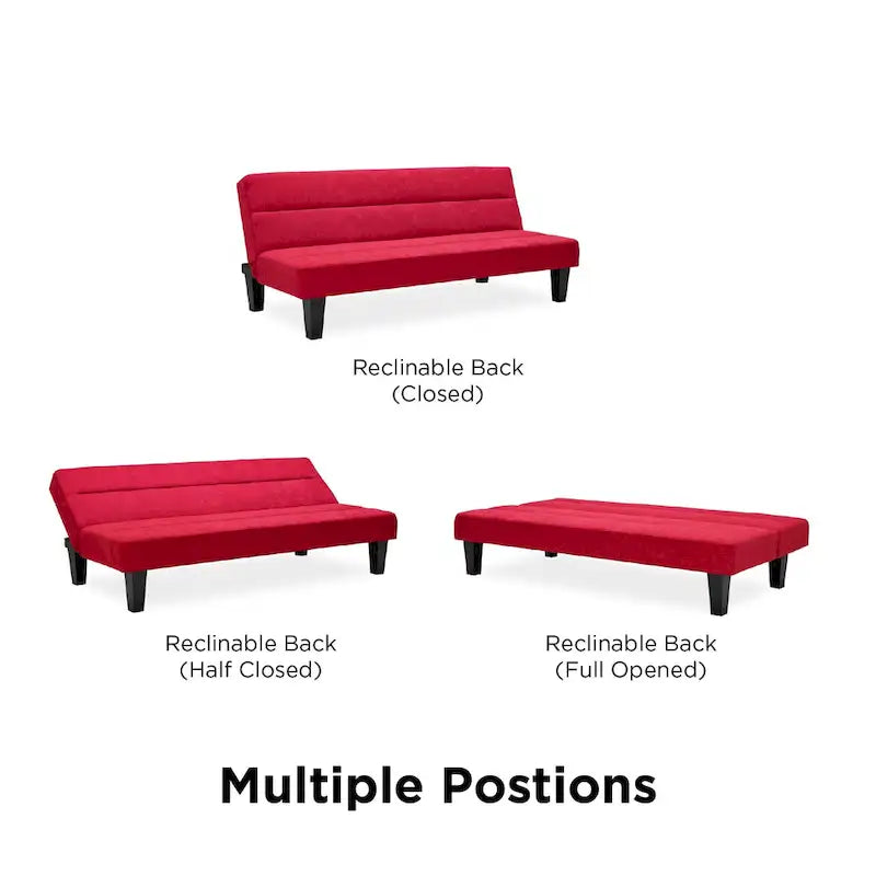 Microfiber Futon Sofa Bed - Convertible Sleeper for 1-2 People-14