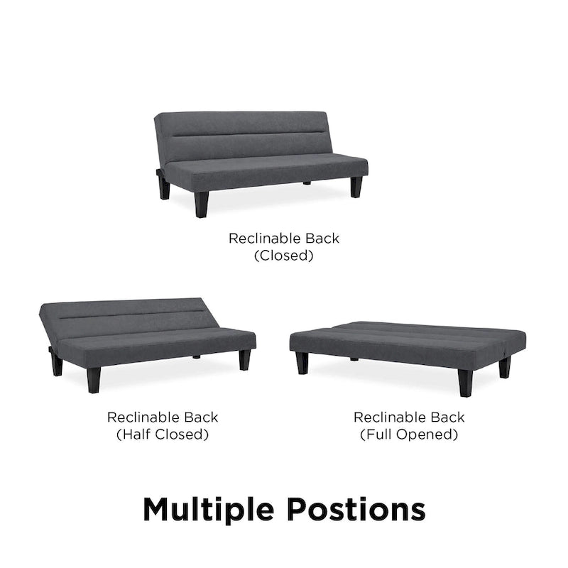 Microfiber Futon Sofa Bed - Convertible Sleeper for 1-2 People-29