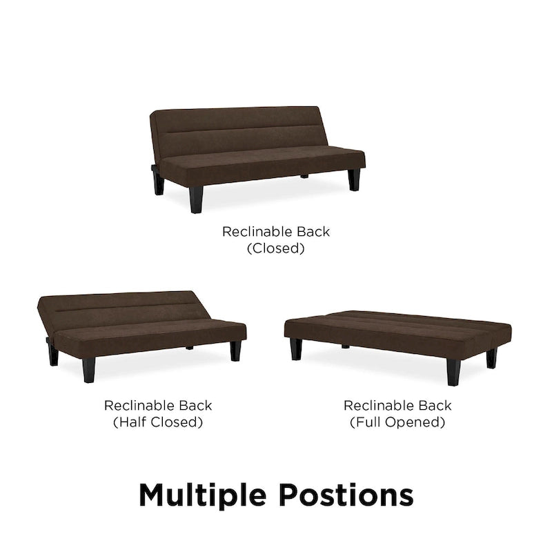 Microfiber Futon Sofa Bed - Convertible Sleeper for 1-2 People-34