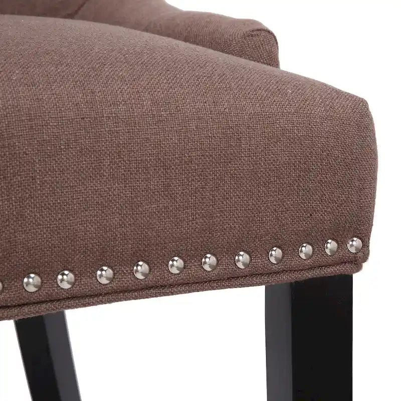 Beige Tufted Dining Chairs Set of 2-10