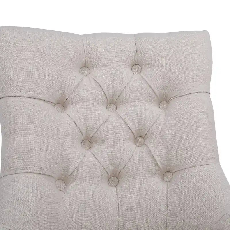 Beige Tufted Dining Chairs Set of 2-19