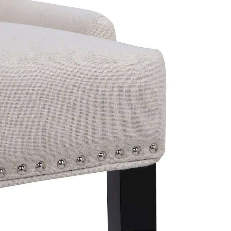 Beige Tufted Dining Chairs Set of 2